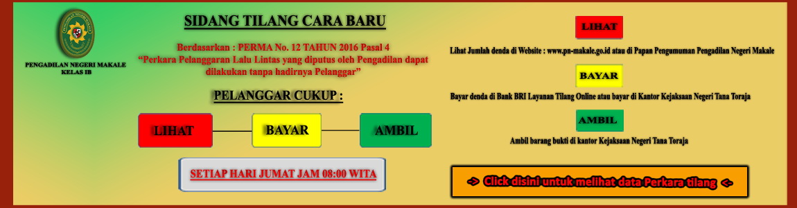 Informasi Perkara Tilang Pengadilan Negeri Makale