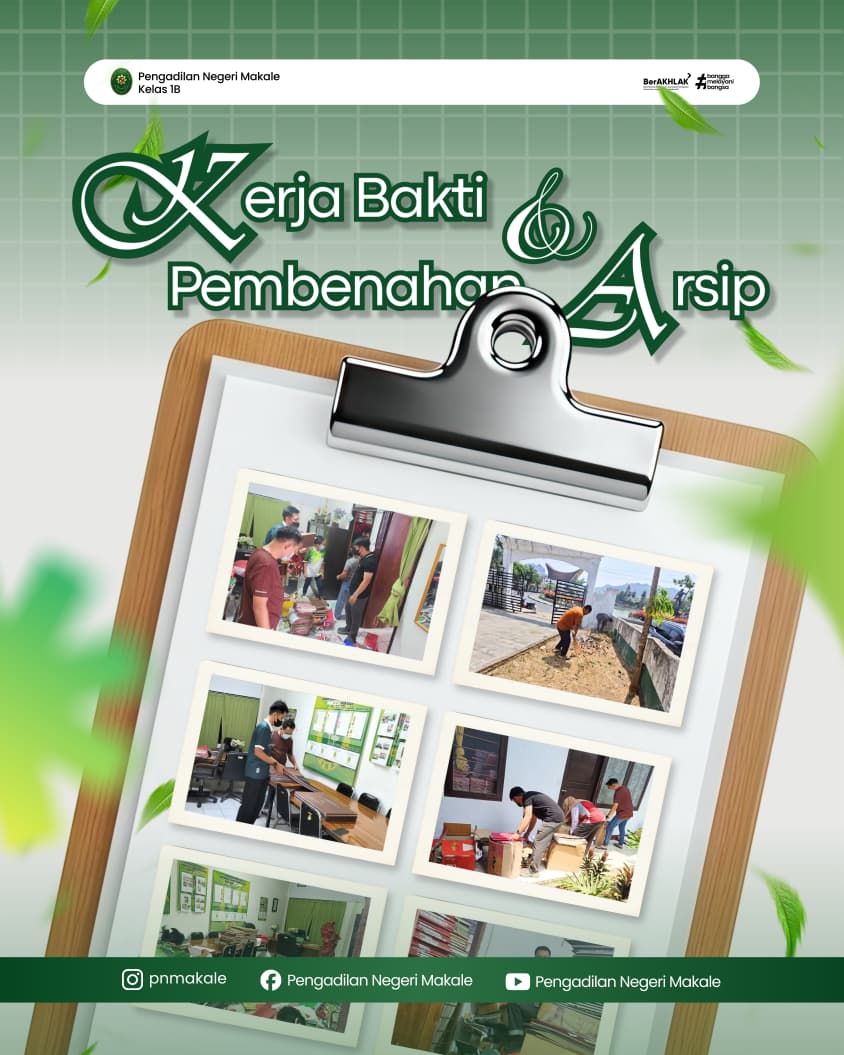 Kerja Bakti dan Pembenahan Arsip Pengadilan Negeri Makale